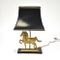 Vintage Pferde Tischlampe aus Messing 5