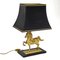 Vintage Pferde Tischlampe aus Messing 7