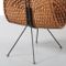 Rattan Curved Magazine Rack, 1950s, Image 3