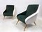 Italian Green and White Velvet Armchairs, 1950s, Set of 2 8