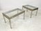 Italian Aluminum and Brass Side Tables, 1970s, Set of 2 8
