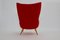 Poltrona Mid-Century moderna rossa, anni '50, Immagine 6