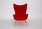 Fauteuil Rouge Mid-Century Moderne, 1950s 5