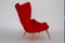 Fauteuil Rouge Mid-Century Moderne, 1950s 2