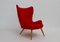 Mid-Century Modern Red Lounge Chair, 1950s 3