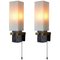 Italian Brass, Chrome Plating, and Opaline Glass Sconces, 1960s, Set of 2, Image 1