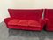Red Velvet Armchairs and Sofa, 1950s, Set of 3 4