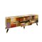 Mid-Century Italian Glass & Brass Sideboard for L.A. Studio, Image 3