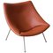 Fauteuil F157 en Cuir Marron par Pierre Paulin, 1960s 1