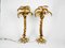 Brass Palm Tree Floor Lamps by Hans Kögl, 1970s, Set of 2, Image 1