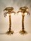 Brass Palm Tree Floor Lamps by Hans Kögl, 1970s, Set of 2 3