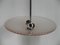 Art Deco Ceiling Lamp with Pink Glass Shade on Chromed Pendant 5