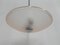 Art Deco Ceiling Lamp with Pink Glass Shade on Chromed Pendant 6
