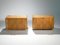 Small Burl & Brass Nightstands by JC Mahey for Roche Bobois, 1970s, Set of 2 1