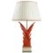 Painted Metal, Gold Leaf & Marble Table Lamp, 1970s, Image 1