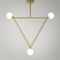 Lampe à Suspension Triangle avec 3 Sphères en Verre par Atelier Areti 1