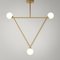 Triangle Pendant with 3 Glass Spheres by Atelier Areti 1