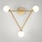 Triangle 3 Glass Spheres Wall Light by Atelier Areti 1