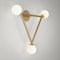 Triangle 3 Glass Spheres Wall Light by Atelier Areti 2