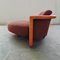 Baialonga Chaise Lounge in Tangerine Leder und rotem Stoff von Studio Visette für Pierantonio Bonacina, 1990er 9