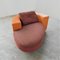 Baialonga Chaise Lounge in Tangerine Leder und rotem Stoff von Studio Visette für Pierantonio Bonacina, 1990er 2