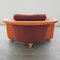 Baialonga Chaise Lounge in Tangerine Leder und rotem Stoff von Studio Visette für Pierantonio Bonacina, 1990er 4