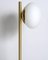 Satin Brass Table Lamp with Round White Glass Globe from Glustin Luminaires 5