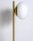 Satin Brass Table Lamp with Round White Glass Globe from Glustin Luminaires, Image 5