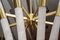 Satin Brass Chandelier with Tilted Alabaster Rods by Glustin Creation, Image 6