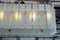 Long Brass and Frosted Glass Chandelier by Glustin Creation, Image 7