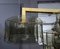 Brass Chandelier with Silver Glass Cylinder by Glustin Creation 5