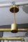 Brass Chandelier with Silver Glass Cylinder by Glustin Creation 3