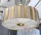 Circular Brass Chandelier with Murano Glass Panels by Glustin Creation 4