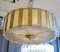 Circular Brass Chandelier with Murano Glass Panels by Glustin Creation, Image 7