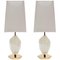 Brass and Diamond-Cut Resin Table Lamps by Glustin Creation, Set of 2 1