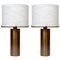 Brass Table Lamp with Alabaster Shade by Glustin Creation, Image 1