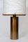 Brass Table Lamp with Alabaster Shade by Glustin Creation 2