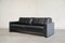 Vintage Conseta Black Leather Sofa from Cor 15