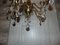 Brass Chandelier with Crystals, 1950s, Image 8