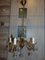 Brass Chandelier with Crystals, 1950s, Image 1