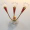 French Wall Light with 3 Bulbs, 1950s 6