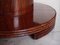 Art Deco Round Maple & Rosewood Side Chair with Nubuck Leather, Image 8