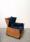 Italian Leather & Fabric 'Viola d'amore' Armchair by Piero de Martini for Cassina, 1970s 2