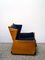 Italian Leather & Fabric 'Viola d'amore' Armchair by Piero de Martini for Cassina, 1970s, Image 3