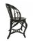 Vintage Swedish Rattan Lounge Chair in Black 2