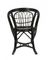 Vintage Swedish Rattan Lounge Chair in Black 3