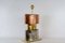 Pieds de Lampe de Bureau Vintage en Argent, Cuivre et Feuilles d'Or, Set de 2 3