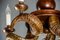 Lampadario vintage in bronzo con corna, Immagine 7