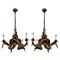 Vintage Bronze Horns Chandelier 1