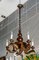 Lámpara de araña vintage de bronce, Imagen 6